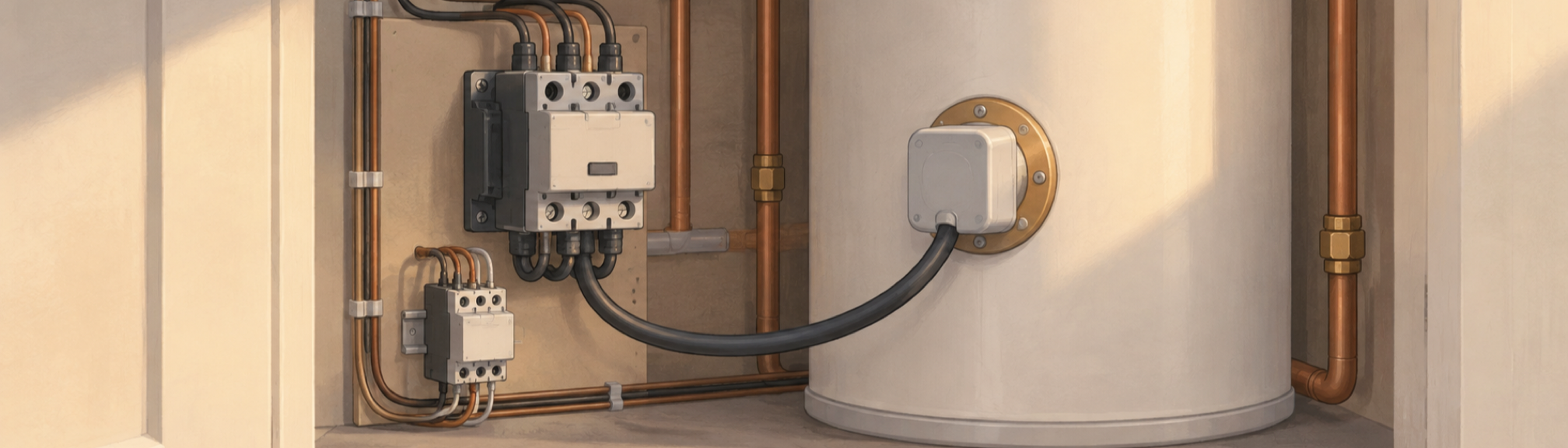Hot water: a contactor and a few OpenHAB rules